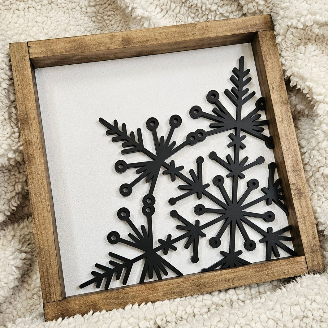 Large Black Snowflake