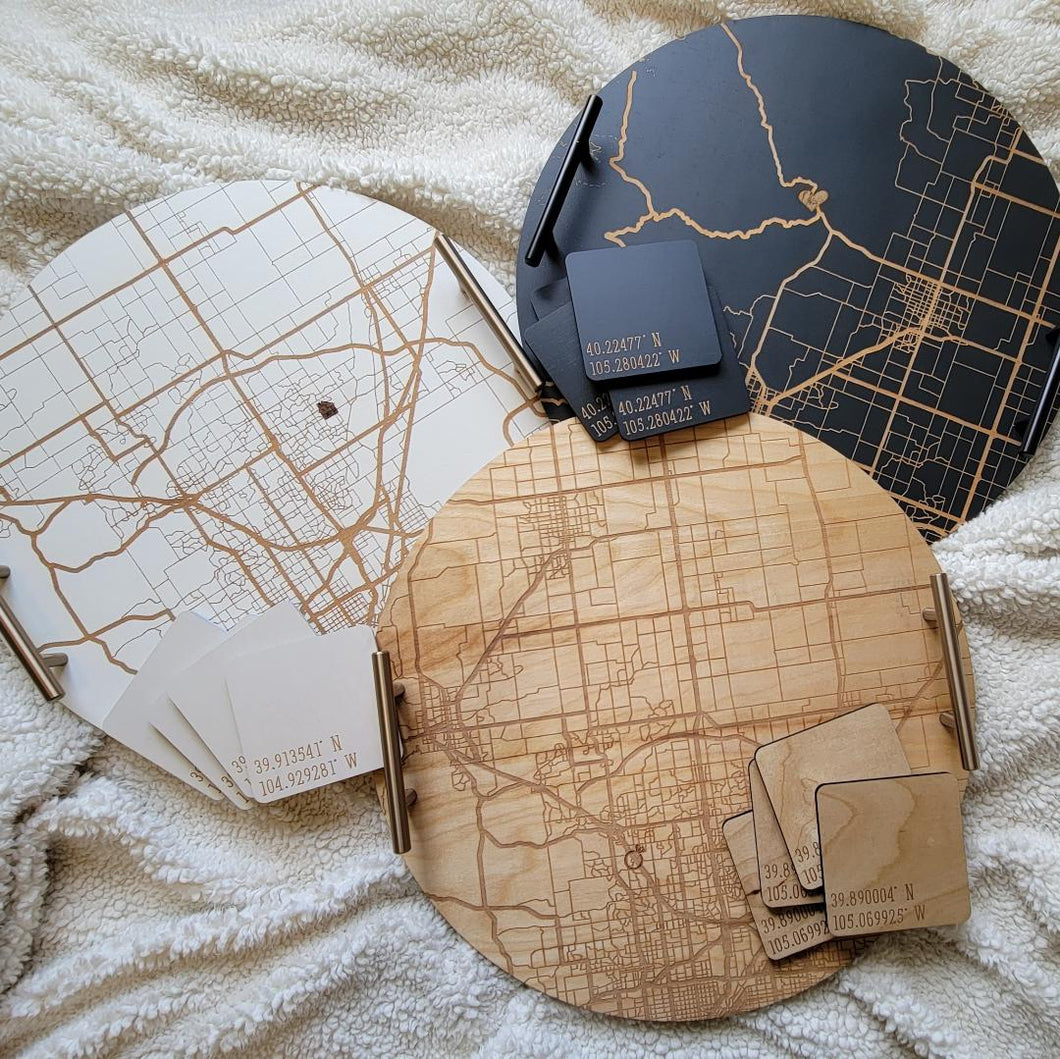 Memory Map Tray & Coaster Set