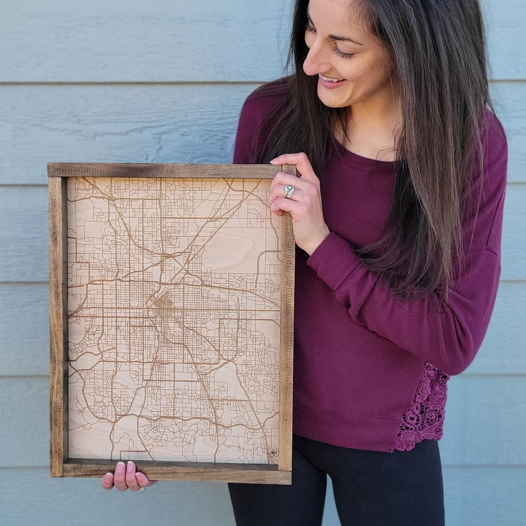 Tall Rectangle Memory Map Wall Hanging